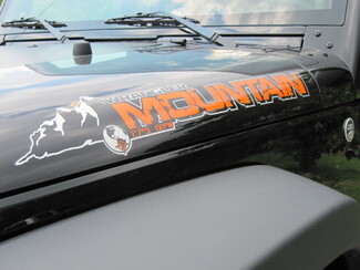2 Jeep Mountain Rubicon JK Hood kleuren sticker sticker