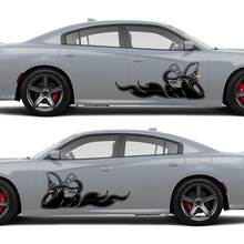 2 Side Dodge Challenger Scat Pack Deur Wrap Vernietigd Сlassic Side Vinyl Decals Grafiek Sticker 4