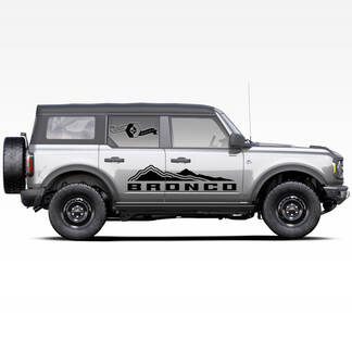 Paar Mountains Bronco Side Decals Stickers voor Ford Bronco 2021
