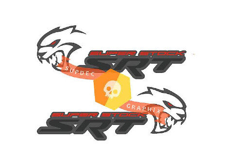 STR Super Stock Zijkant Vinyl Decal Sticker voor Dodge Challenger