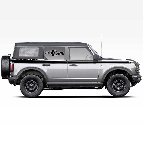 Doors Up Accent Line Trim Performance Zijstreep Stickers voor Ford Bronco 4-Deurs