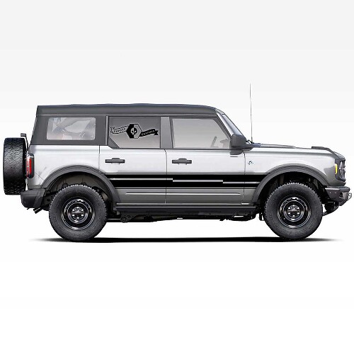 Zijdeur Wrap Strepen Stickers voor Ford Bronco 4-deurs