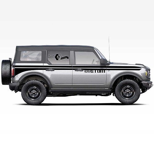 Aangepaste tweezijdige vinylstreepstickers voor Musclecar horse 2021
