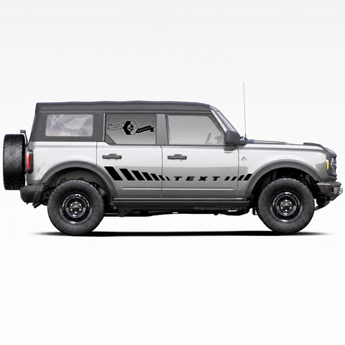 Aangepaste tekst zijklepstrippen decals stickers set voor Musclecar horse 2021