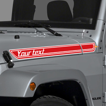 Aangepaste omlijnde motorkapstrepen vinylsticker voor Jeep Wrangler en CJ_2