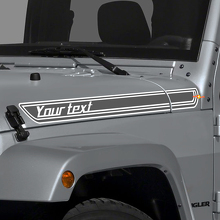 Aangepaste omlijnde motorkapstrepen vinylsticker voor Jeep Wrangler en CJ_3