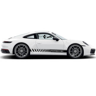 2 Porsche 911 Porsche Carrera Classic Side schuine lijn Stripes Doors Kit Decal Sticker
