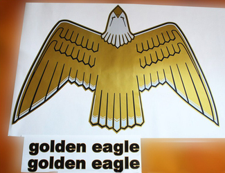 JEEP CJ7 1977-80 Steenarend gouden kap vogel stickerset