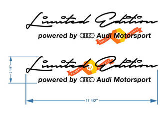 2 x beperkte editie Audi Motorsport-stickersticker compatibel met Audi-modellen 2
