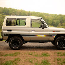 Retro stijl gradient zijstrepen vinyl decalset voor Toyota Land Cruiser LJ73 1994_3