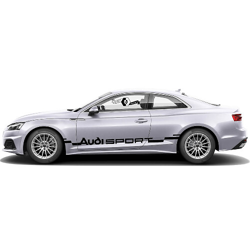Paar Audi Sport A5 auto styling vinyl zijrok auto sticker Racing streep sticker voor Audi
