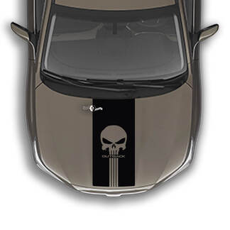 Hood Stripe Punisher Decal Graphics Sticker geschikt voor Subaru Outback
