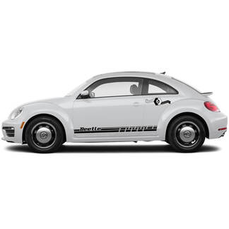 2 Volkswagen Beetle rocker Stripe Graphics Decals lijnen schuine stijl passen elk jaar
