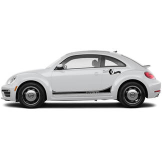 2 Volkswagen Beetle rocker Stripe Graphics Decals-stijl vloeien rond en passen elk jaar
