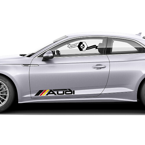 2 Racen Audi Sport Auto Sticker Decal vinyl Kleur
