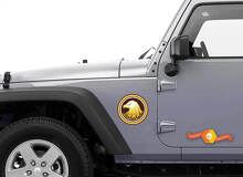 Golden Eagle ronde vinylsticker voor Jeep Wrangler_2