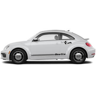 2 Volkswagen VW Beetle rocker Stripe Graphics Decals lijnenstijl Retro passen elk jaar
