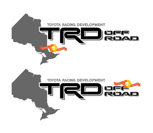 TRD Off Road sticker Ontario map Sticker Tundra Tacoma Toyota 4Runner
