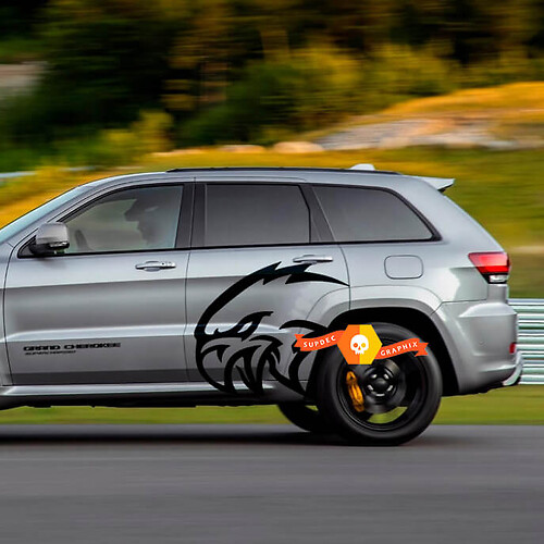 Jeep Grand Cherokee SRT Trackhawk Side Vinyl Decal Afbeelding 2