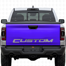 Aangepaste belettering zwarte tailgate vinylsticker voor Dodge Ram Rebel_2