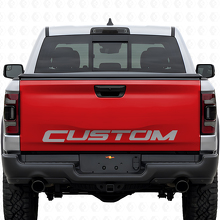 Aangepaste belettering zwarte tailgate vinylsticker voor Dodge Ram Rebel_4