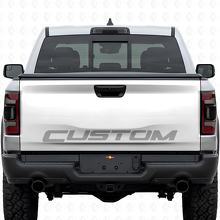 Aangepaste belettering zwarte tailgate vinylsticker voor Dodge Ram Rebel_5