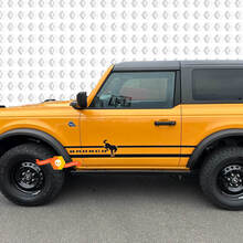 2 Bronco Logo Horse Stallion Side Stripe 2 Doors Decals Mountains Stickers voor Ford Bronco 2021
 2