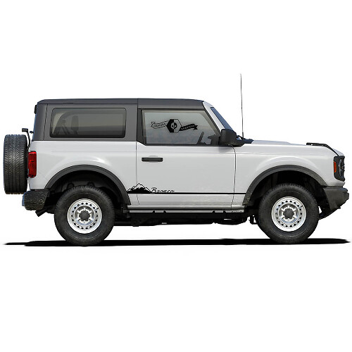 2 Bronco Zijstreep Sneeuwtopbergen Deurstickers Stickers voor Ford Bronco 2021
