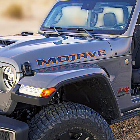 Mojave Motorkap Vinyl Decal Paar voor Jeep Gladiator