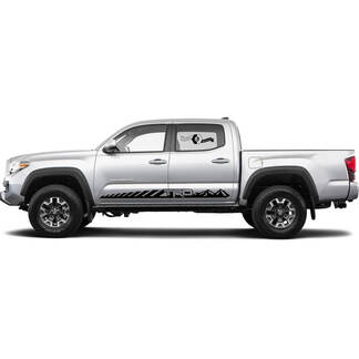 2 stickerset voor Toyota Trd Mountains Tacoma Stripe Rocker Panel Decal Sticker Graphic Side

