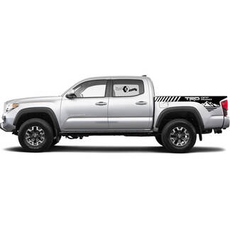 2 stickerset voor Toyota Tacoma Trd Mountains Bed Decal Sticker Graphic Side WRAP
