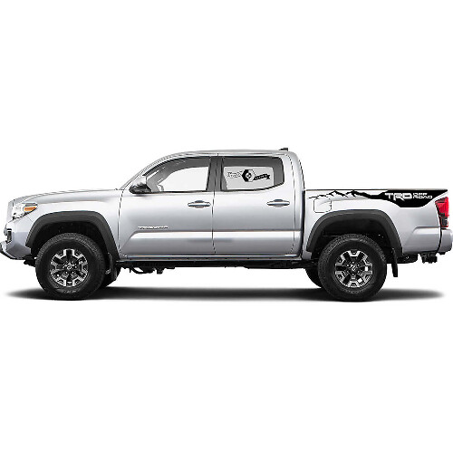 2 Decal sticker set Voor Toyota Tacoma Trd Off Road Mountains Bed Decal Sticker Graphic Side WRAP
