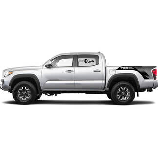 2 Decal sticker kit Voor Toyota Trd Off-Road Tacoma Slit Lines Bed Decal Sticker Grafische Side WRAP
