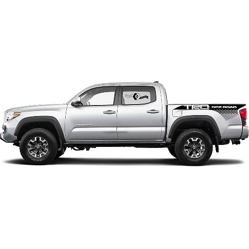 2 Decal sticker kit Voor Toyota Trd Off-Road Tacoma Slit Lines Bed Side Decal Sticker Graphic
