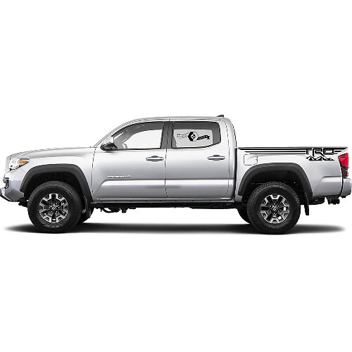 2 Decal sticker kit voor Toyota Tacoma Trd Off Road Mountains Lines Bed Decal Sticker Graphic Side WRAP

