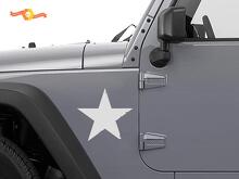 Versleten Militaire Ster Vinyl Decal Kit voor Jeep Wrangler_2
