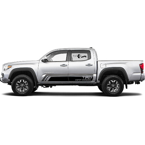 2 Voor Toyota Trd Off Road Sleuflijnen Tacoma Streep Deuren Rocker Panel Sticker Grafisch Nieuw
