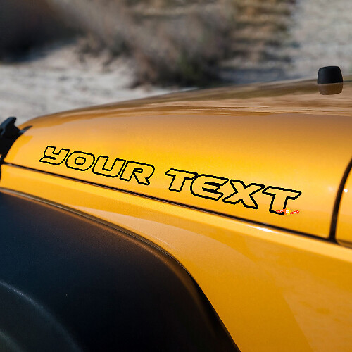 Omrandelettering motorkap vinylsticker voor Jeep Rubicon