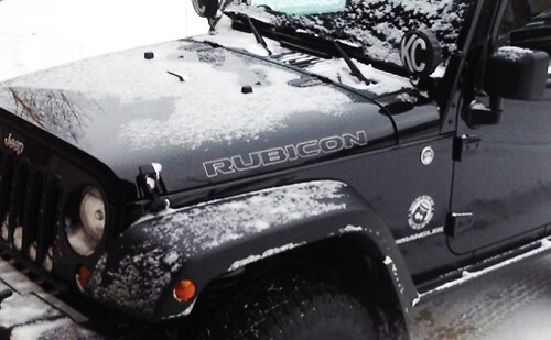 2 Jeep Rubicon Hood Alle kleuren CJ TJ YJ JK XJ cricut Vinyl Stick