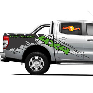 4x4 Off Road Truck Splash zijbed Graphics Decals voor Ford Ranger
