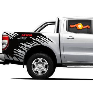 4x4 Off Road Truck Splash zijbed Graphics Decals voor Ford Ranger 4
