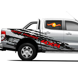 4×4 Off Road Truck Splash zijbed Graphics Decals voor Ford Ranger 12
