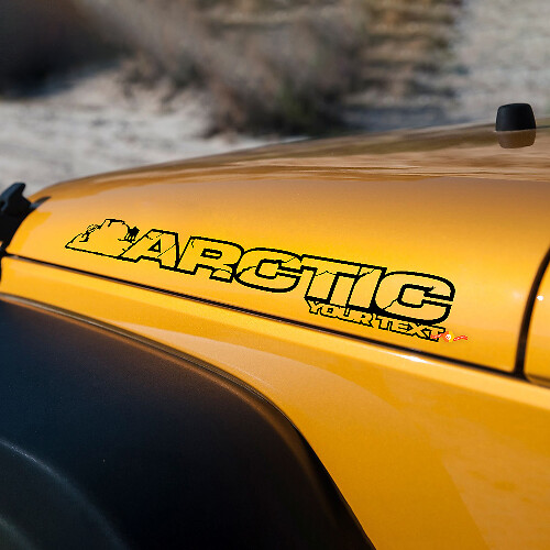 Arctic Letters Hood Vinyl Stickers voor Jeep Wrangler