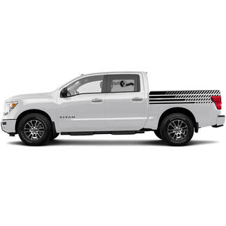 Auto Decal Grafische Sticker Side Stripe Kit Voor Nissan Titan BedSide Side Vinyl Stickers 4 lijnen
