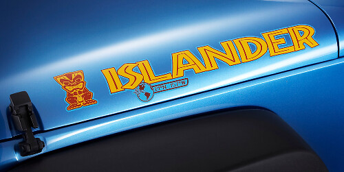 Islander Motorkap Vinyl Decal Kit voor Jeep Wrangler JK