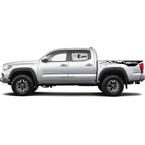 2X Tacoma Toyota TRD Off Road Truck Bed zijde Decals Vinyl Stickers Bergen
