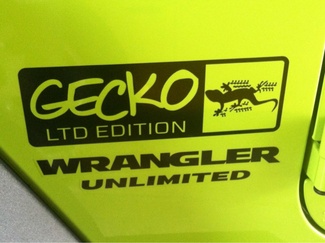 2 Gecko LTD Jeep Wrangler Rubicon TJ YK JK vinylstickers 1