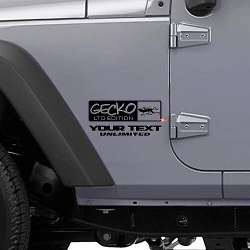 Gecko LTD Stijl Zij Vinyl Decal Kit voor Jeep Wrangler Rubicon