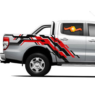 4×4 Off Road Truck Splash Lines zijbed Grafische stickers voor vrachtwagens 3

