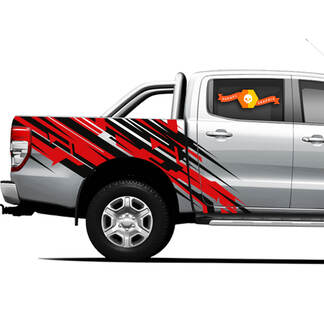 4×4 Off Road Truck Splash Lines zijbed Grafische stickers voor vrachtwagens 4
